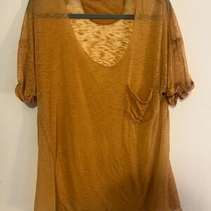 We The Free Burnt Orange Short Sleeve Tee